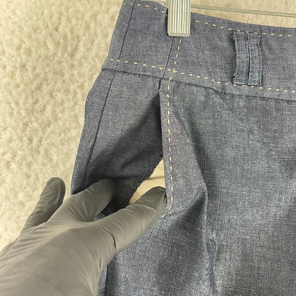 Ann Taylor LOFT‎ Blue Ann Cropped Pants Womens Straight Leg Mid-Rise Size 2 - Picture 4 of 16